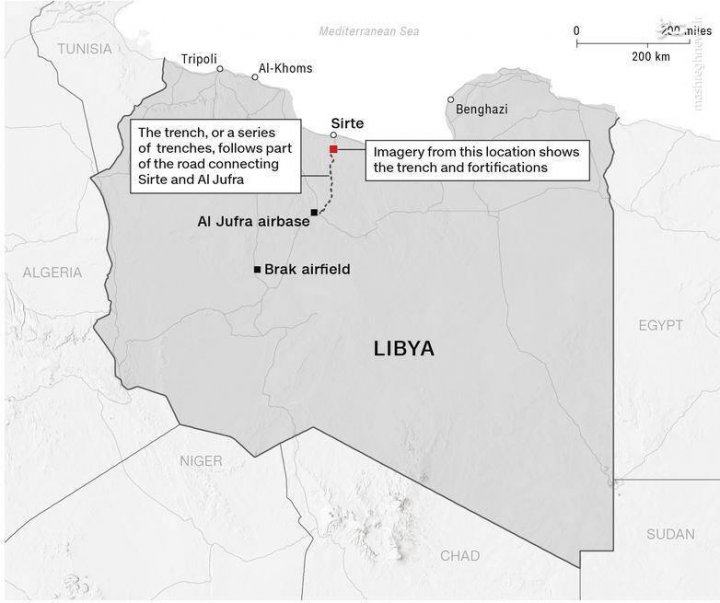 آخرین تحولات میدانی لیبی/ دژ دفاعی ۷۰ کیلومتری قوای روسی مانع از بلند پروازی ترکیه در لیبی +تصاویر