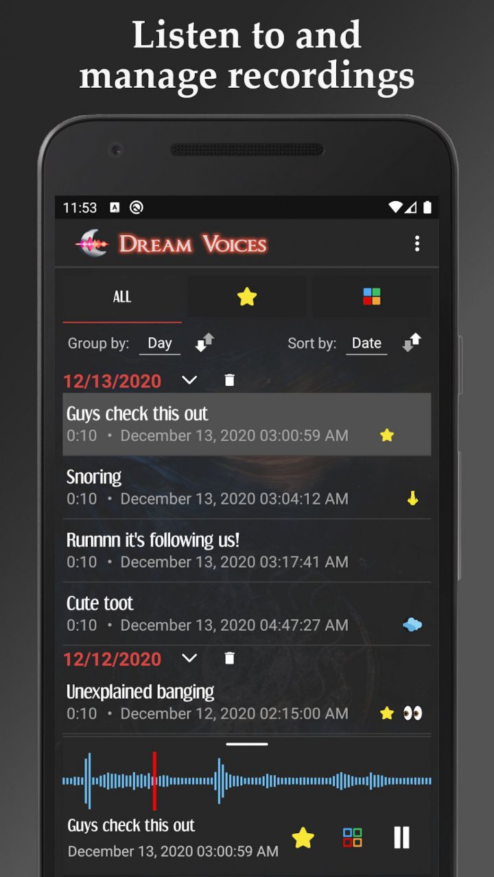 دانلود Dream Voices – Sleep talk recorder 2.3.3 – ضبط کننده صدا برای اندروید