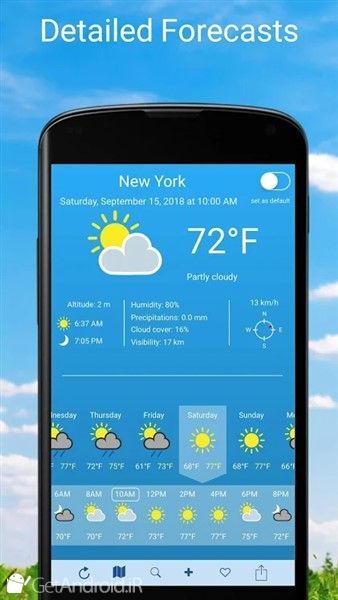 دانلود Flowx v2.102 بهترین نرم افزار پیش بینی وضع هوا برای موبایل