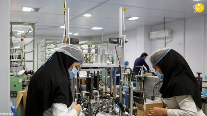 (تصاویر) گزارش رسانه خارجی از تولید ماسک در ایران