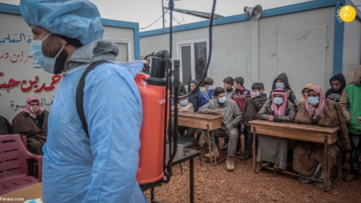 (تصاویر) نگرانی از شیوع کرونا در کمپ جنگ زدگان سوریه