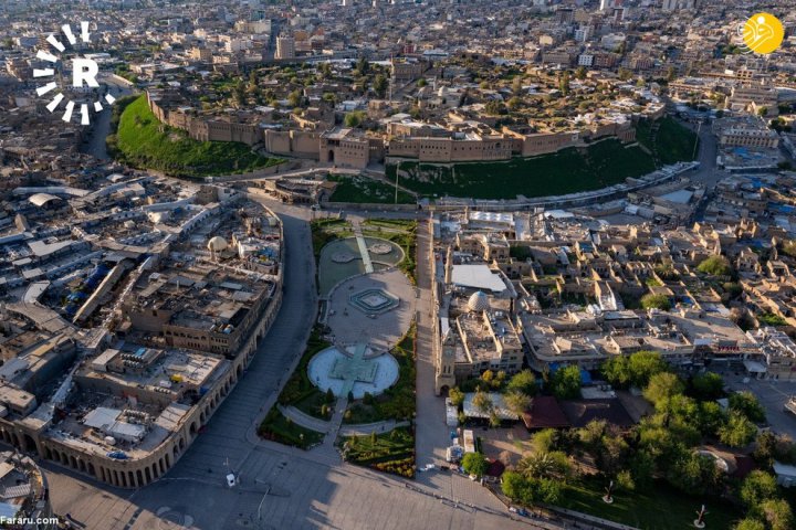 تصاویر هوایی از اربیل پس از مقررات منع تردد