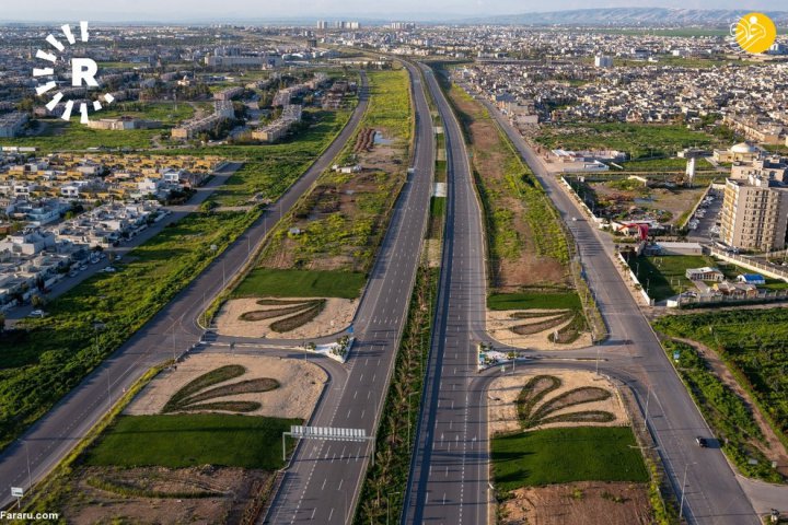 تصاویر هوایی از اربیل پس از مقررات منع تردد