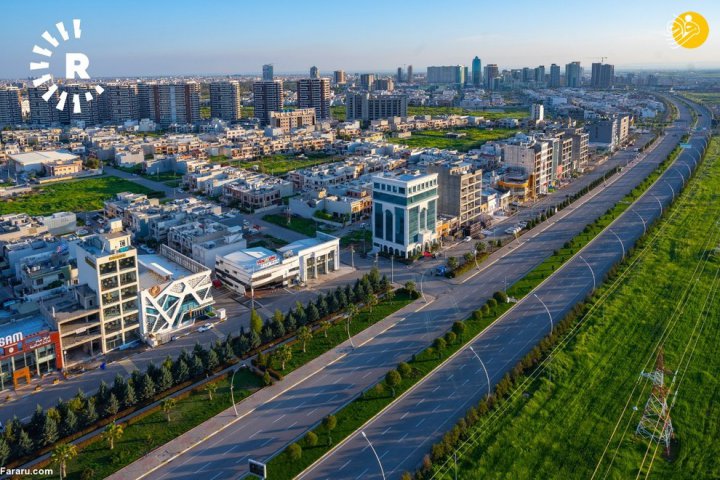 تصاویر هوایی از اربیل پس از مقررات منع تردد