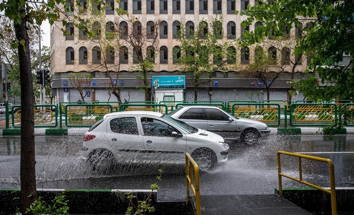 (تصاویر) بارش باران در تهران