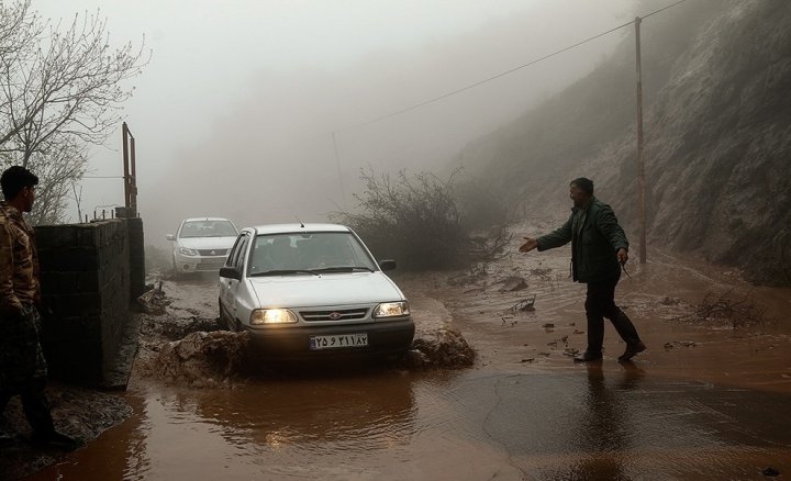 (تصاویر) رانش زمین در مازندران