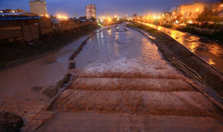 (تصاویر) سیلاب و آبگرفتگی در قم