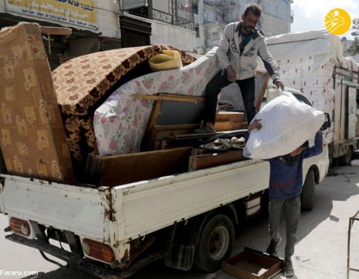 (تصاویر) بازگشت آوارگان به ادلب از ترس کرونا