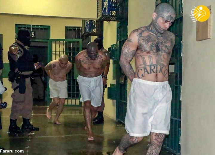 تصاویری عجیب از یک زندان؛ زهرچشم السالوادور از زندانیان تبهکار
