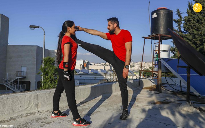 (تصاویر) باشگاه ورزشی آنلاین زن و مرد فلسطینی