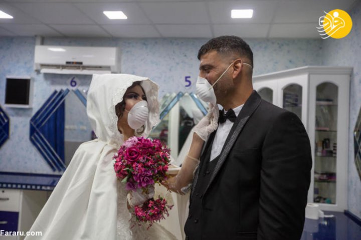 (تصاویر) عروسی آزاده فلسطینی در سایه کرونا