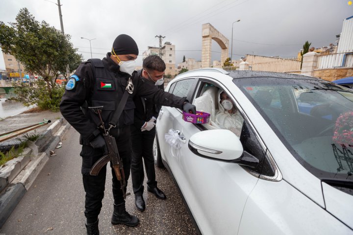 (تصاویر) عروسی آزاده فلسطینی در سایه کرونا