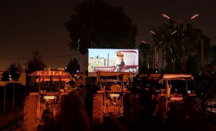 (تصاویر) اولین سینما تراکتور در ایران