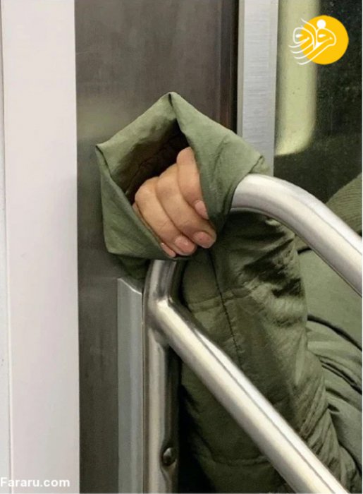 (تصاویر) دستهای مضطرب در مترو