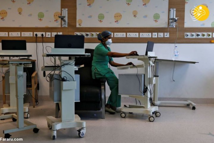 (تصاویر) بیمارستان مبتلایان به کرونا در دهلی نو