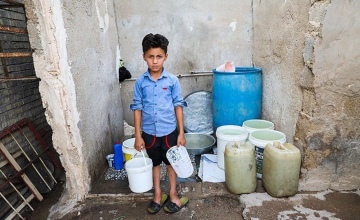 (تصاویر) بحران آب در روستای تنگه ۳ آبادان