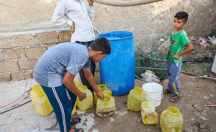 (تصاویر) بحران آب در روستای تنگه ۳ آبادان