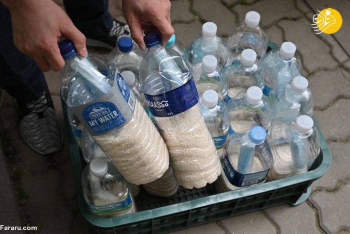 (تصاویر) ارسال بطری‌های برنج از طریق امواج دریا به کره شمالی
