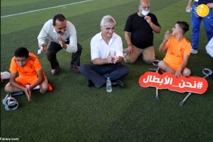 (تصاویر) فوتبال دختران و پسران معلول فلسطینی