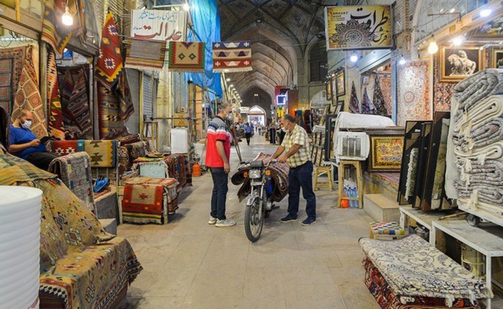 (تصاویر) کسادی بازار وکیل شیراز در ایام کرونا