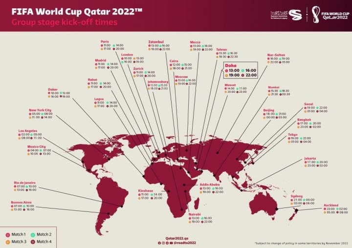 (عکس) برنامه کامل جام‌جهانی 2022 قطر