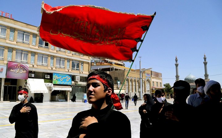 (تصاویر) دسته عزاداری شهادت امام جواد(ع) در قم