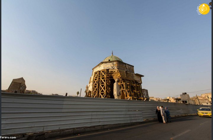 (تصاویر) آخرین وضعیت بازسای مسجد نوری موصل