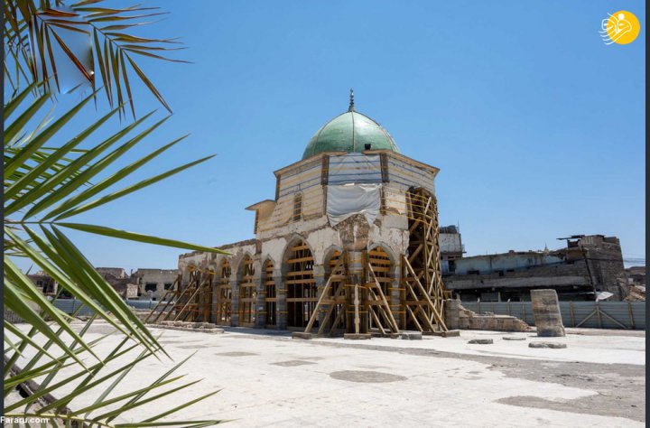 (تصاویر) آخرین وضعیت بازسای مسجد نوری موصل