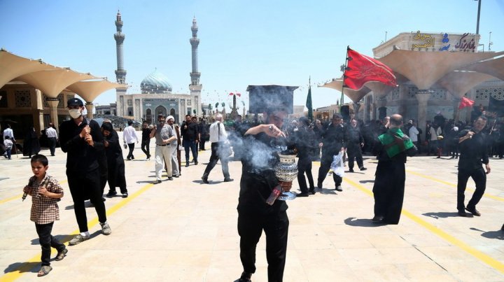 (تصاویر) عزاداری شهادت امام محمد باقر(ع) در قم