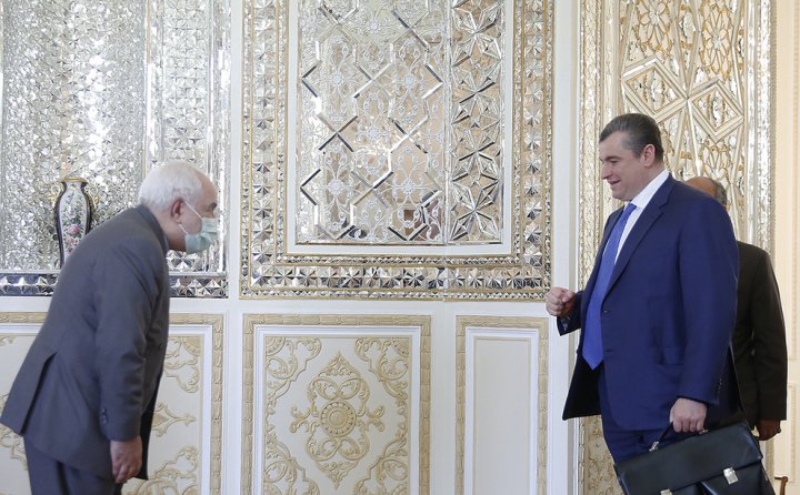 (تصاویر) دیدار مقام روس با ظریف بدون ماسک