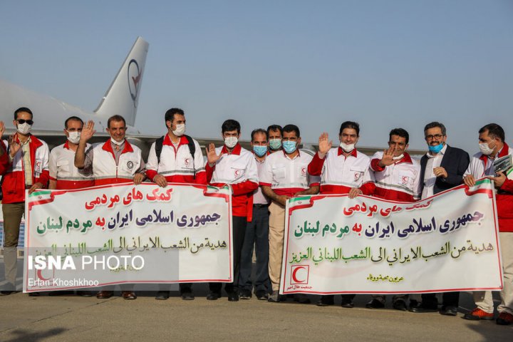 (تصاویر) بارگیری محموله بشردوستانه به لبنان از سوی جمعیت هلال احمر