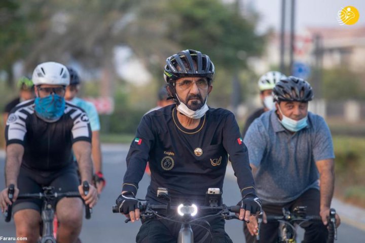 (تصاویر) دوچرخه سواری حاکم دبی