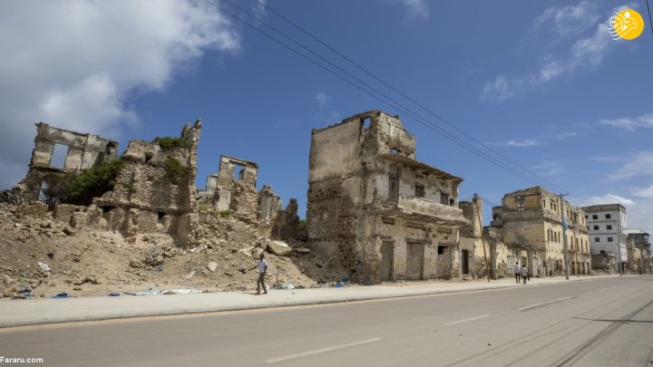 (تصاویر) ساختمان‌های آسیب دیده یادگاری جنگ داخلی سومالی