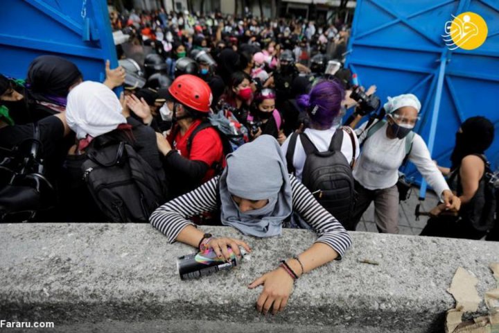 (تصاویر) اعتراض زنان مکزیکی به خشونت جنسی