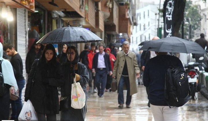 پیش‌بینی باران پنج روزه در ۱۴ استان