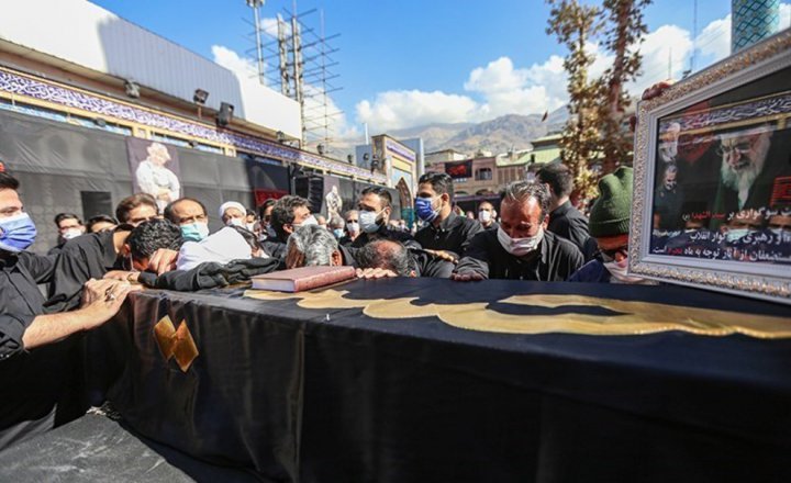 (تصاویر) مراسم تشییع روح الله حسینیان