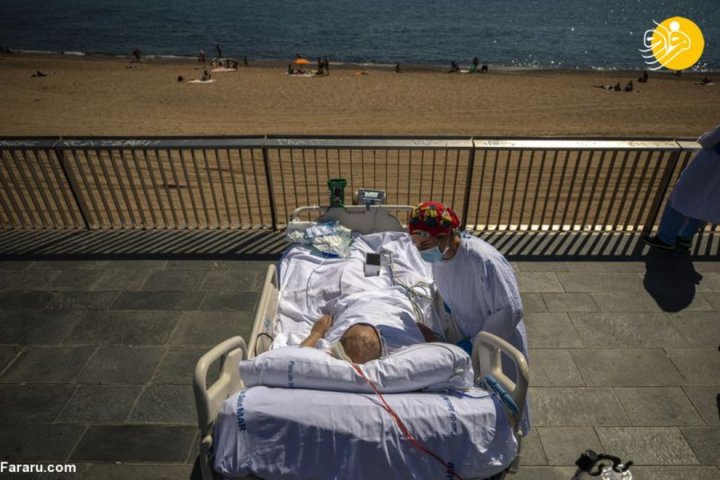 (تصاویر) تماشای دریا راه حل پزشکان برای بهبودی بیماران کرونایی