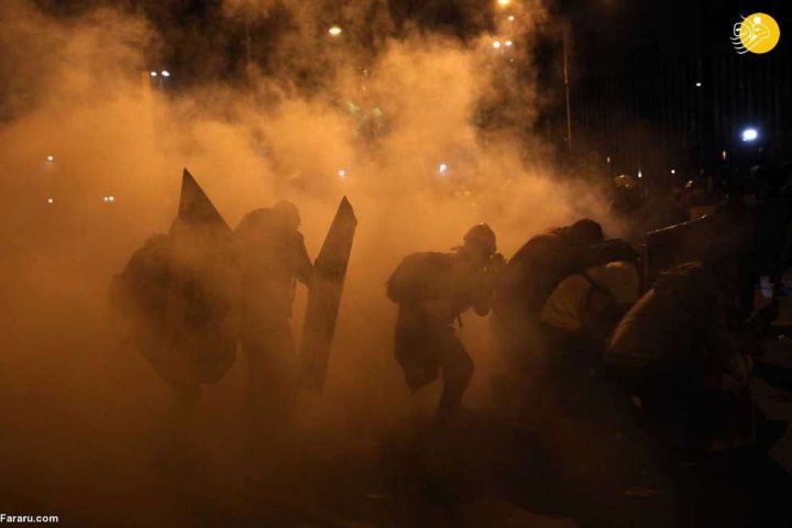 (تصاویر) درگیری پلیس با مخالفان رئیس جمهور جدید پرو
