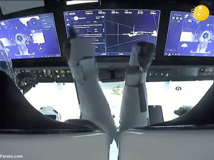 (تصاویر) اسپیس ‌ایکس فضانوردان را به ایستگاه بین‌المللی فضایی رساند