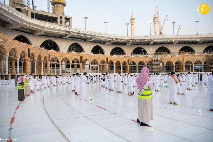 (تصاویر) اقامه نماز طلب باران در خانه خدا