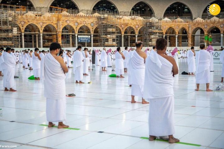 (تصاویر) اقامه نماز طلب باران در خانه خدا