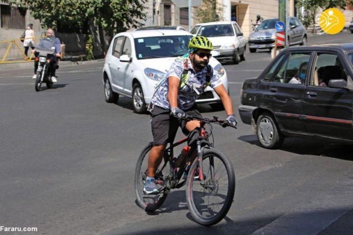 (تصاویر) گزارش رسانه خارجی از دوچرخه سواری در تهران