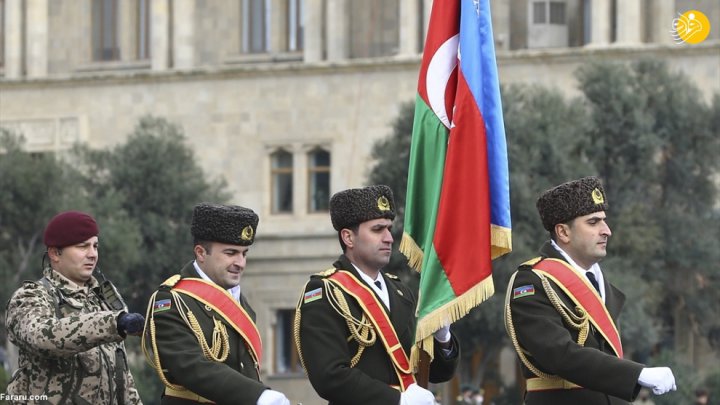 (تصاویر) رژه نظامی ارتش آذربایجان در حضور علی اف و اردوغان