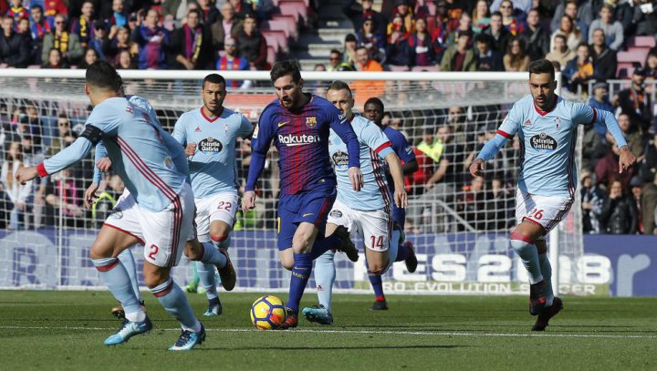 El 2-2 del Barça-Celta de 2017, último partido de los azulgrana al mediodía en el Camp Nou