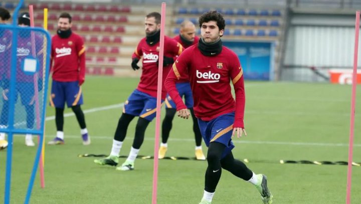 Sesión de entrenamiento del FC Barcelona