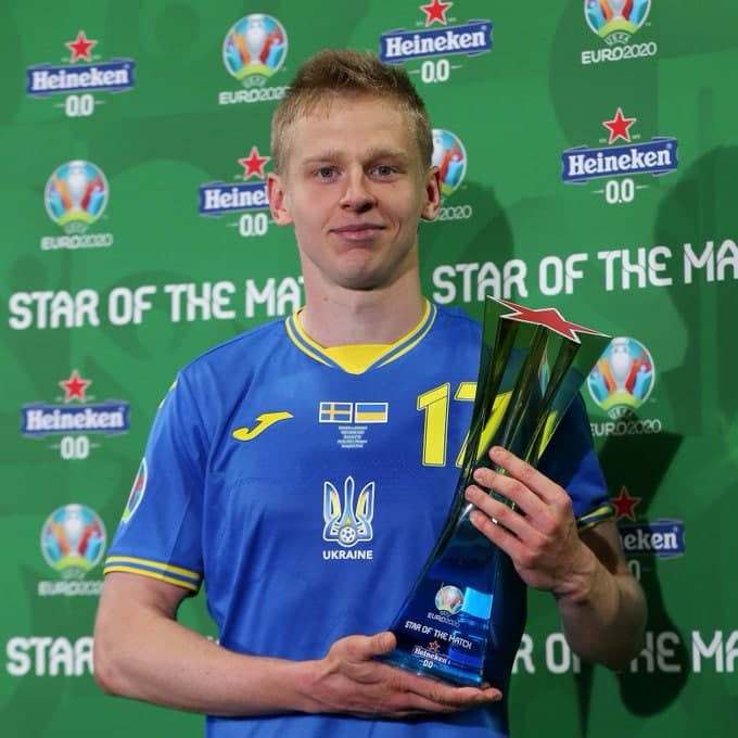 زینچنکو بهترین بازیکن اوکراین سوئد (عکس)