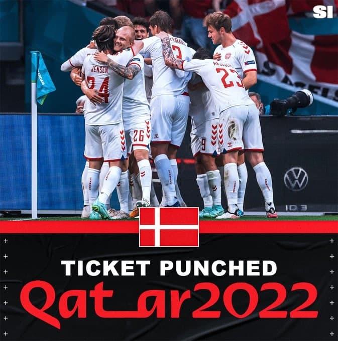 دانمارک دومین مسافر جام جهانی (عکس)