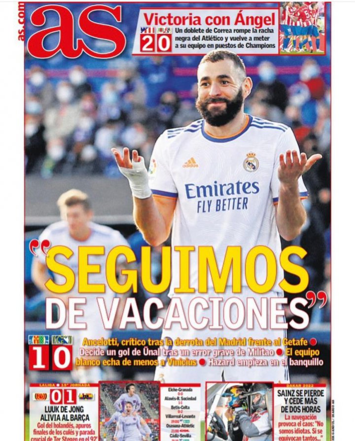 واکنش نشریات مادریدی به باخت تلخ رئال (عکس)