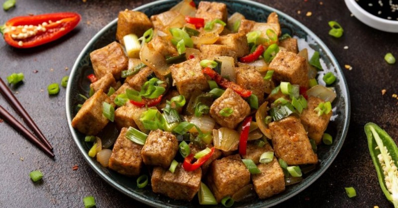 How to make vegan black peas tofu step by step with black chana