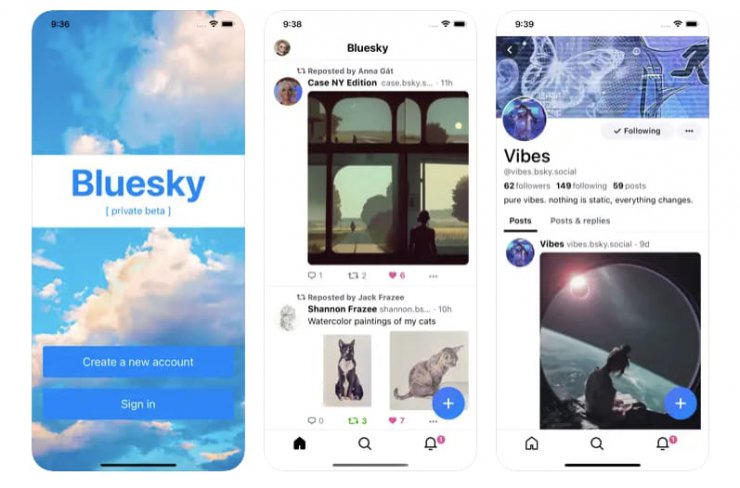 BlueSky، رقیب غیرمتمرکز توییتر، به صورت محدود در اپ استور منتشر شد